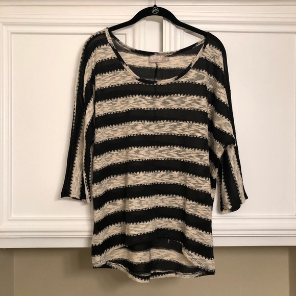 Nation LTD Sweaters - Nation LTD High-Low Burnout Sweater